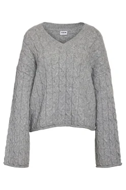 Jersey punto trenzado cuello pico