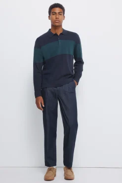 Jersey raya cuello polo