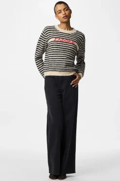 Jersey rayas contraste print jadore