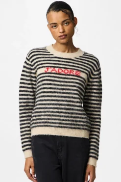 Jersey rayas contraste print jadore