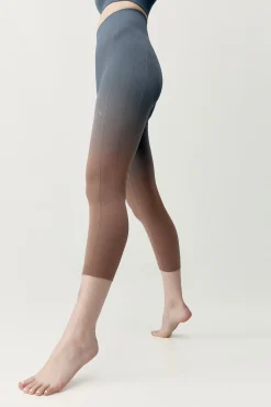 Leggings deportivos Dione gris y marr&oacute;n