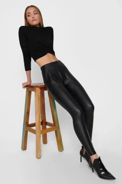 Leggins de mujer liso encerado