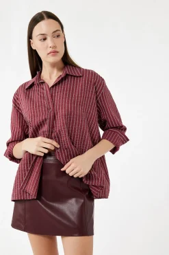 Minifalda efecto cuero