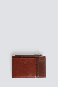 Monedero tarjetero efecto piel bicolor