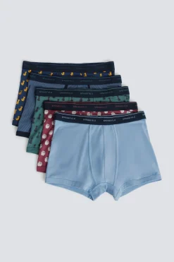 Pack 5 boxers algodón estampado