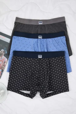 Pack 3 boxers de algod&oacute;n multicolor