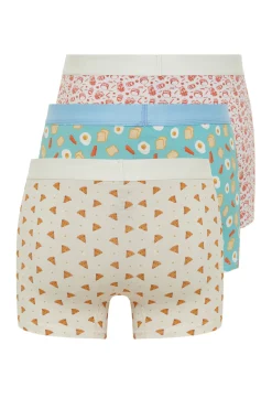 Pack 3 boxers de algod&oacute;n multicolor