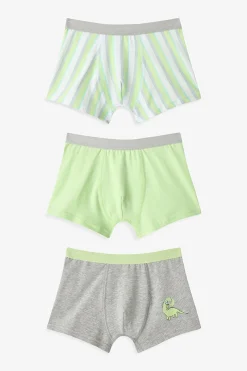 Pack 3 boxers dino rayas