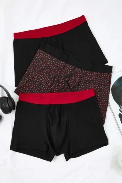 Pack 3 boxers lisos de algod&oacute;n