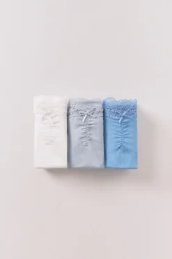 Pack 3 bragas cl&aacute;sicas algod&oacute;n encaje