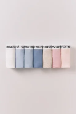 Pack 7 bragas clásicas algodón logo