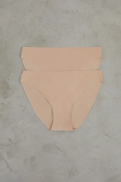 Pack 2 bragas cl&aacute;sicas nude laser cut