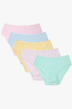 Pack 5 bragas cl&aacute;sicas pastel