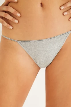 Pack 6 bragas tangas de algod&oacute;n