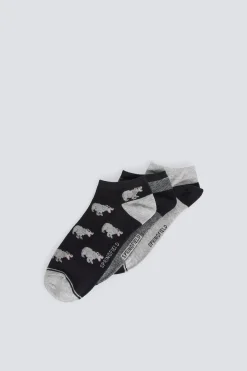 Pack 3 calcetines tobilleros hipop&oacute;tamos