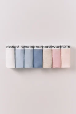 Pack 7 tangas algodón logo