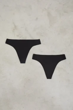 Pack 2 tangas negro laser cut