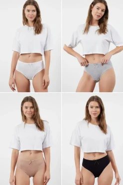 Pack de 4 bragas altas con lazo