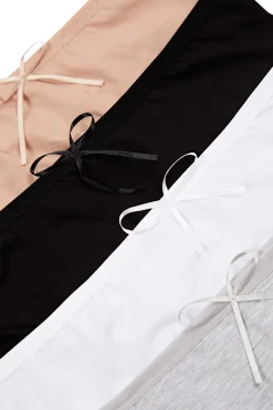 Pack de 4 bragas altas con lazo