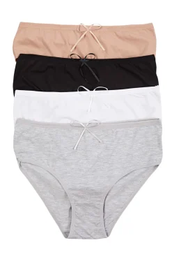 Pack de 4 bragas altas con lazo