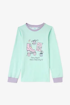 Pack de 2 pijamas de manga larga de algod&oacute;n Retro Toy para ni&ntilde;a