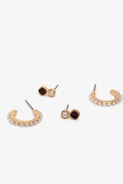 Pack de Pendientes con Aro Efecto Perla