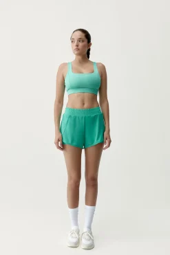 Pantal&oacute;n corto deportivo Padma 2.0 verde turquesa
