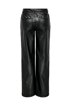 Pantal&oacute;n de polipiel wide leg