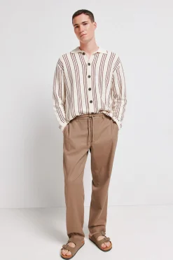 Pantalón dobby straight fit