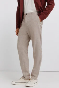 Pantal&oacute;n estructura lino comfort slim fit