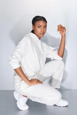 Pantal&oacute;n jogger blanco