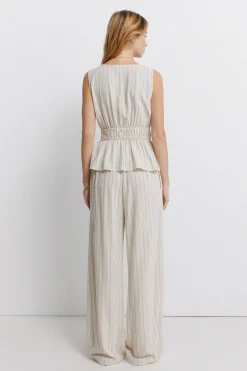 Pantal&oacute;n largo ancho rayas