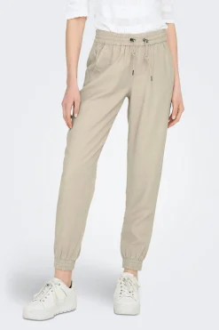 Pantal&oacute;n largo fluido de cintura el&aacute;stica