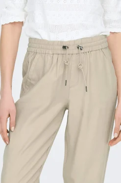 Pantal&oacute;n largo fluido de cintura el&aacute;stica