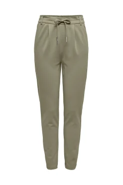 Pantal&oacute;n largo recto cintura alta el&aacute;stica