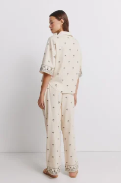 Pantal&oacute;n lino estampado