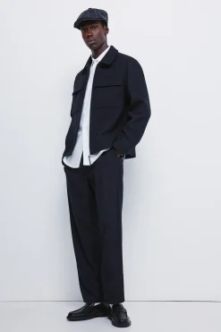 Pantalón rayas straight fit