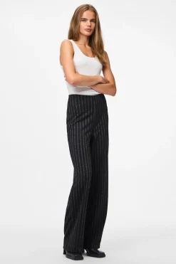 Pantal&oacute;n rayas tiro alto recto