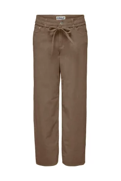 Pantalón recto con cinturón