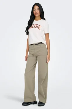 Pantalón wide con cinturón