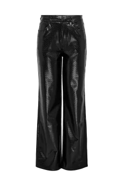 Pantal&oacute;n wide leg piel vegana