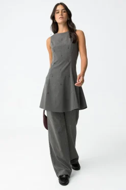 Pantalones Rectos a Rayas