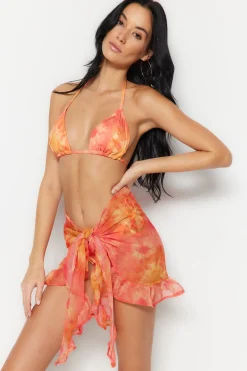 Pareo tie-dye volantes