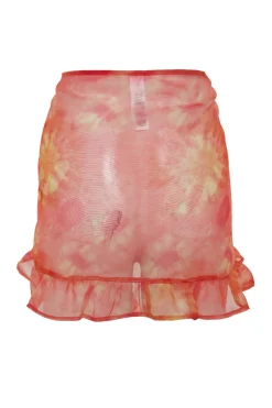 Pareo tie-dye volantes