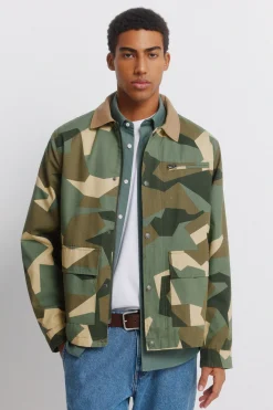 Parka camuflaje cuello contraste