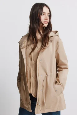 Parka capucha repelente al agua