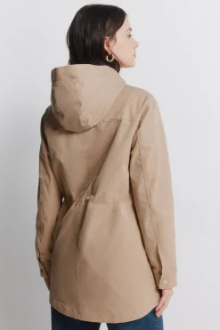 Parka capucha repelente al agua