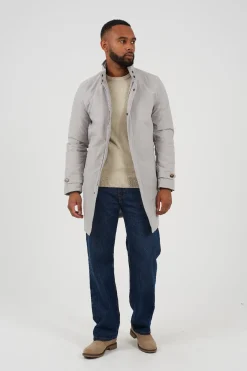 Parka larga cierre cremallera