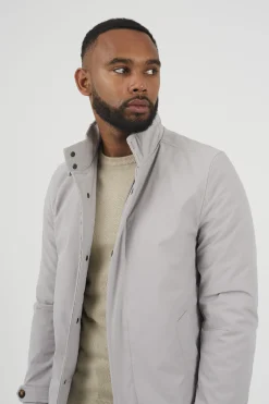 Parka larga cierre cremallera