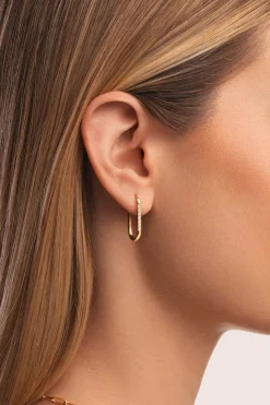 Pendientes Aro Bibi Acero Baño Oro